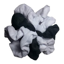 Scrunchie Set, 9 Thermal Cotton Scrunchies, 90s Style (Bright Color)