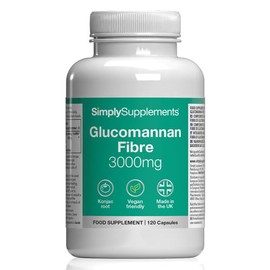 Glucomannan Fibre 3000mg from Konjac Root | 120 Capsules | Vegan Friendly