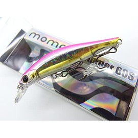 momolures - ULTIMA ARTIST SWIMMER 60mm Sinking Minnow for LRF, Bass, Seabass, Pike, Trout, Salmon lure fishing (PINK SHINER)