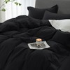 ELIMMO King Duvet Cover - 3 Piece 100% Washed Cotton