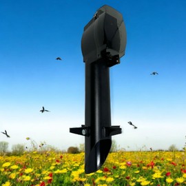 iMBAPrice IMBA-GPD19B-1 19.5" Low-Profile Outdoor Landscape Lighting Garden Post Enclosure for GFCI Devices with Integrated Cover for Electrical Socket Outlet Power, Black