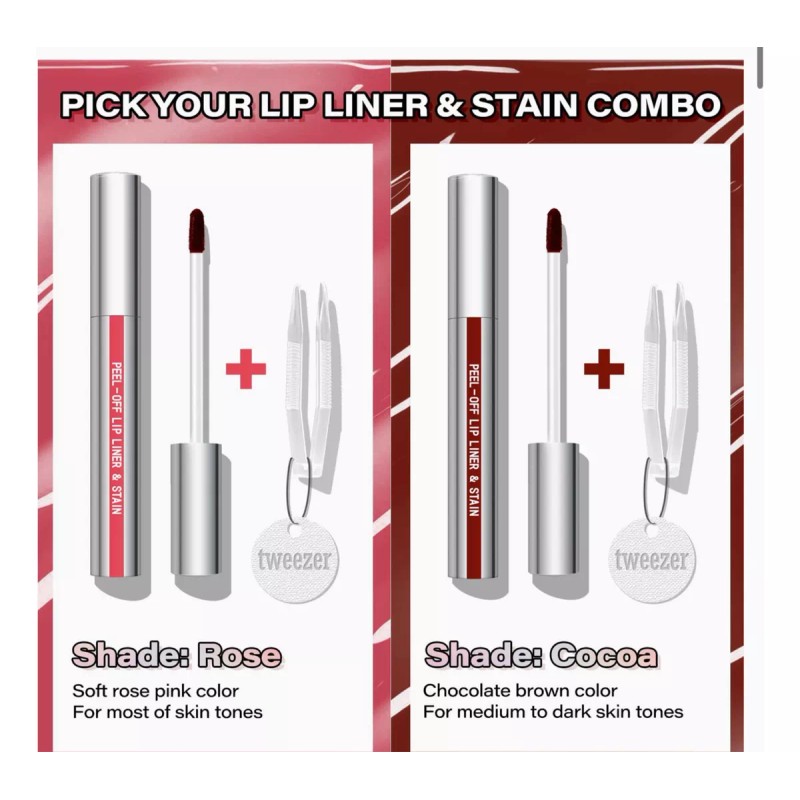 Cilrofelr Lip Liner Peel Off Lip Stain Larga Duración
