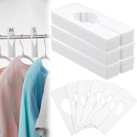 70 PCS White PVC Closet Dividers for Hanging Clothes, 5” x 2“ Clothing Size Dividers, Clothing Rack Size Divider, Closet Separators for Clothes