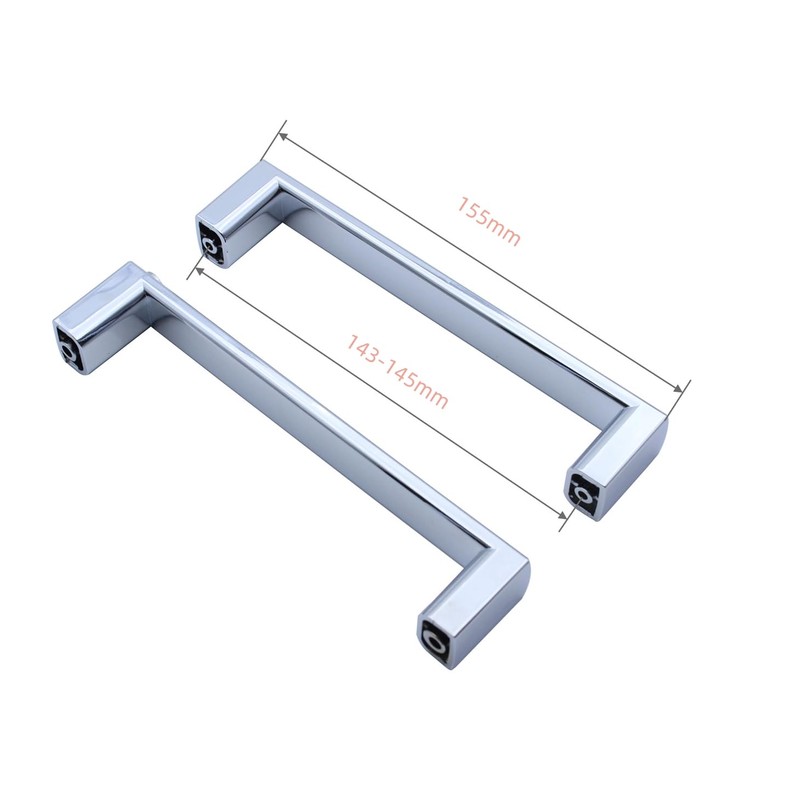 KEABATH 2pairs Shower Door Handle Chrome Shower Glass Door Handle