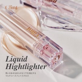 Glint - Resaltador de gel líquido (luna húmeda, 0.1 onzas), brillo facial y corporal multiusos para un brillo suave, bálsamo iluminador de larga durac