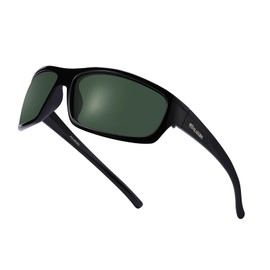 POLARKING Polarized Sport Sunglasses for Men Women Wrap Around Sun Glasses Mirror Lens UV Protection Blocking Shade G15