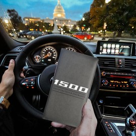 QZXIAOGU Leather Car Registration and Insurance Cards Holder Compatible with Dodge RAM 1500 Auto Accessories, Vehicle Glove Box Car Organizer with Magnetic Shut, Documents License (1500)