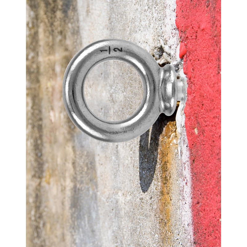 QWORK Eye Bolt, 20 Pack 1/2" -13 x 1-1/2" Marine