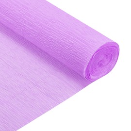 MECCANIXITY Crepe Paper Rolls 8 ft Long 20 Inch Wide for Various Large Hanging Party Backdrop DIY Decoration, DIY Supplies, Light Purple Pack of 2