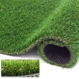NINXANG Artificial Turf Grass Outdoor Realistic Fake Grass Deluxe Turf Synthetic Thick Lawn Pet Turf 1 3/8” Height Outdoor Decor Backyard Customized Thick Faux Grass Outdoor Rug 5FT x 11FT