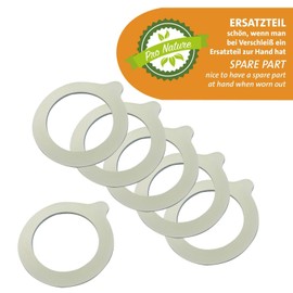 Westmark Rubber Rings - High Quality Preserving Gums for Wire Clip Jars, Ideal for Preserving and Preserving, Reliable Sealing - Natural Rubber BPA Free, Diameter 68 mm, Pack of 6