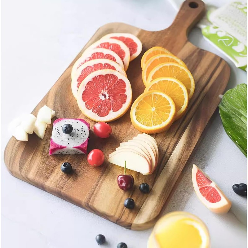 DIFEIUKI Wooden Cutting Board, Bread Stand, with Handle, Pizza Board,