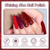 Shining She Semi-Permanent Nail Polish, 6 Colors Ruby Red Deep