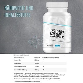 GN Laboratories Digestive Enzymes Complex (60 Capsules) - Comprehensive Blend of Digestive Enzymes - Contains Lactase - Digestive Enzymes Made in Germany