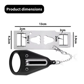 Portable Door Lock, Portable Door Lock for Hotels, Door Lock Travel Lock, Portable Door Lock Universal, for Hotel, Apartment, Home, Anti-Theft, Portable (Black)