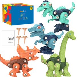 POSO Dinosaur Toy, Popular, Assembly, Drill, Screw, Puzzle, Block Set, Tool Toys, DIY, Educational Toys, Indoor Play, Present, Boys, Girls, Elementary School Students, Christmas, Birthday, Children's