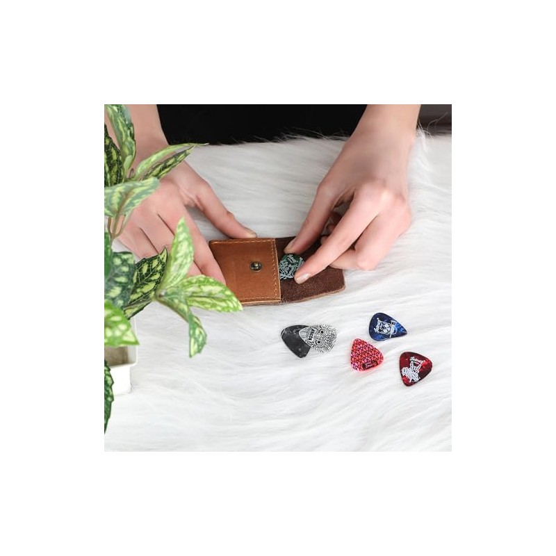 TheAntiq Estuche para Anillos de Cuero de Grano Completo, Porta