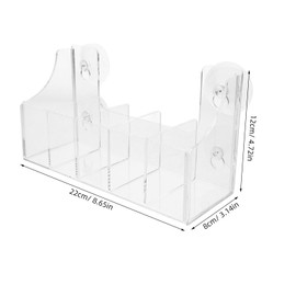 Luxshiny Fridge Side Organizers with Suction Cups, 5 Compartment Storage Racks for Refrigerator, Freezer Drinks Can Rack for Olive Oil, Salt, Pepper Jars