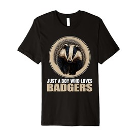 Just a Boy who Loves Badgers Badger Premium T-Shirt