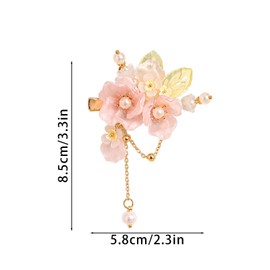 1 Pair Chinese Hair Clips For Women Pink