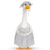 Silicherry Summer Bikini Goose Outfit for 23'' Porch Lawn Goose Statue Clothes Hawaiian Luau Outfit for Yard Decor(White)