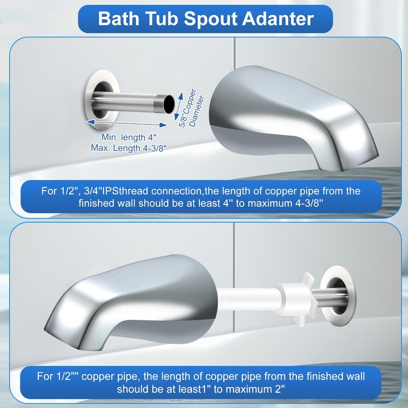 Tub Shower Trim Kit, Chrome Shower Knob 3 Piece and