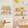 Fun Memories Nursery Book Shelves - Rustic Natural Solid Wood