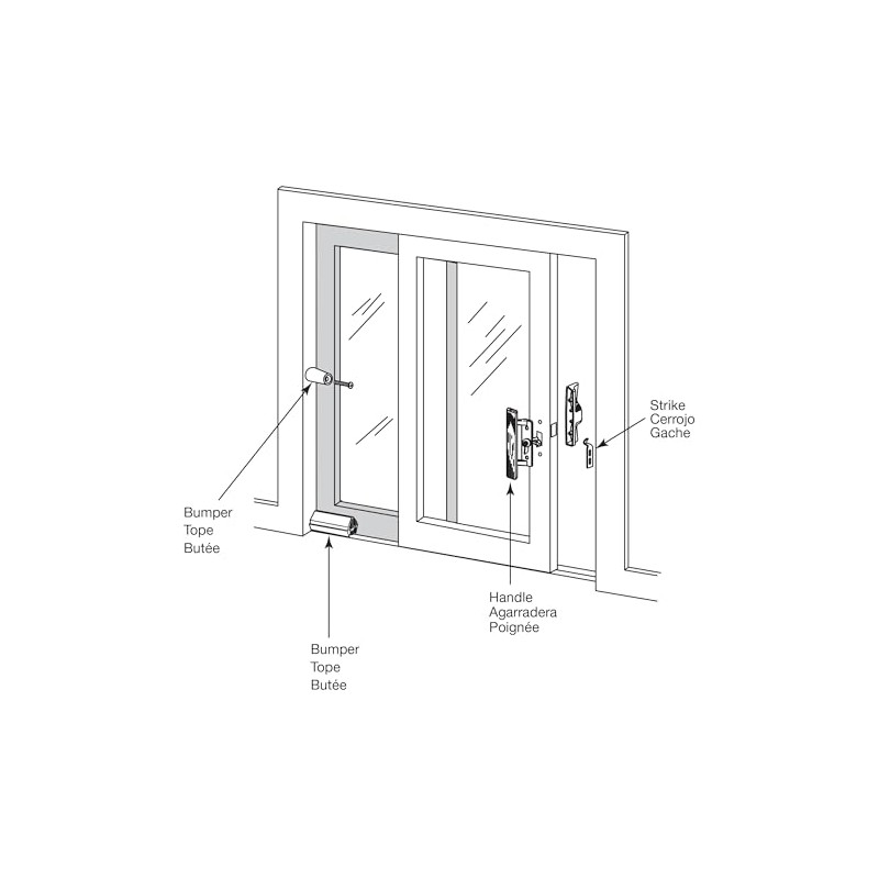 Prime-Line D 1802 2-5/8 In. White Rubber Sliding Door Bumper