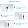AOMINOHOMA 20x 1/2" Cabinet Hinges Overlay Self Closing Semi Partial