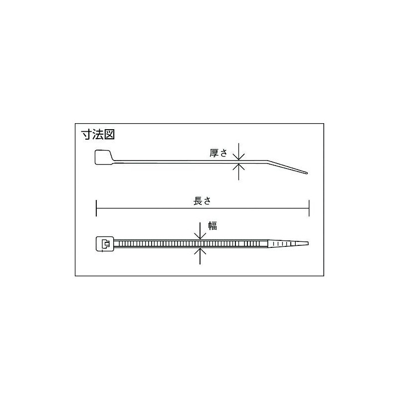 Trusco TRJ100B Nylon Cable Ties (Weather Resistant Type), 100 Pieces, 0.1