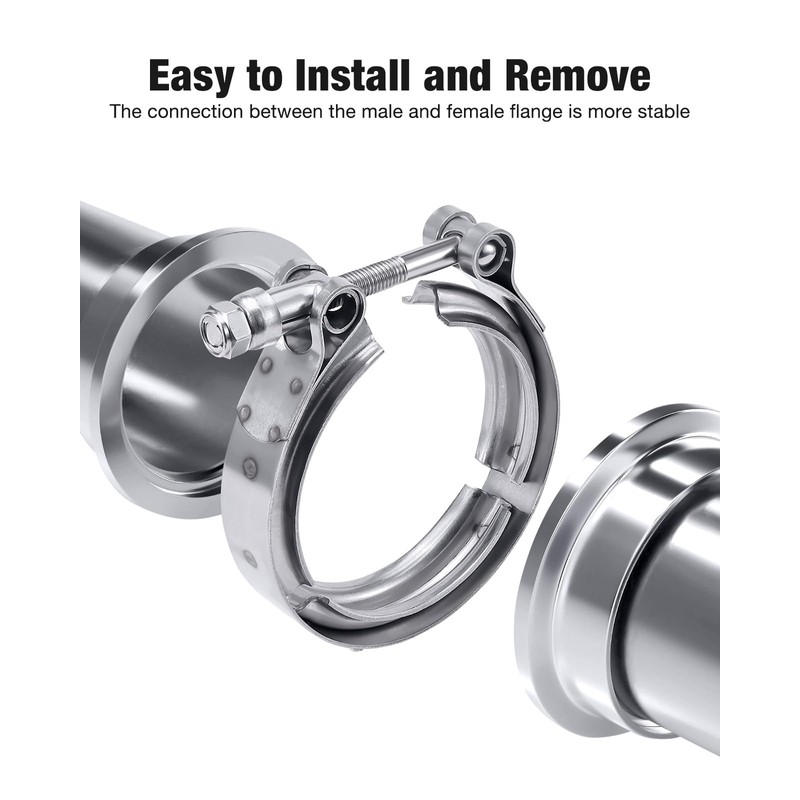 EVIL ENERGY 3.0 Inch V Band Clamp with Flange Male