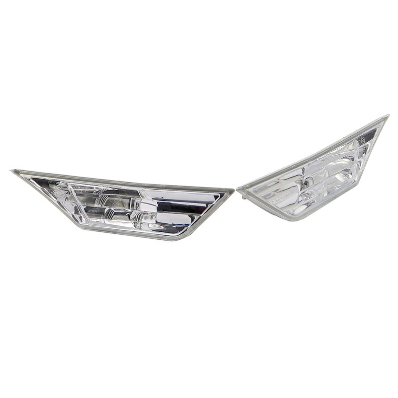 SecosAutoparts CLEAR SIDE MARKER LAMP TURN SIGNAL LIGHT W/LED BULBS