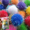 Shizhoo 20 Pieces Mix Sizes Sparkle Pom Pom Balls for