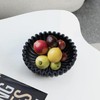 JTFMYFC Black Decorative Bowl for Kitchen Counter - Modern Fruit