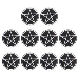 Opexicos 10Pcs Pentagram Patch Pentacle Satanic Occult Goth Wicca Witch Applique Iron-on Patch