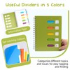 Tikplus A5 Notebook with Dividers, Notebook with Tabs, Spiral Notepad