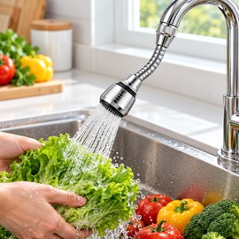 Flexible Faucet Extender for Kitchen Sink – Adjustable Spray Attachment for Easier Rinsing and Sink Cleaning