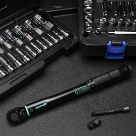 EPAuto 1/4-Inch Drive Click Torque Wrench, Black, 20-200 in.-lb.