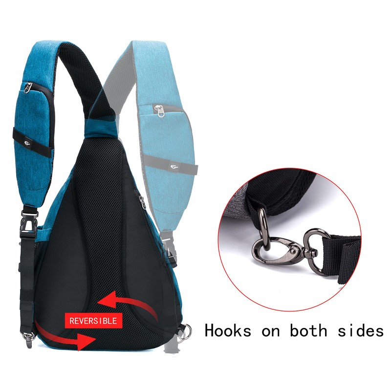TurnWay Water-Proof Sling bag/Crossbody Backpack/Shoulder Bag with USB Charging Port