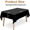 Incisite 2 Pack Black Tablecloth, 259x147cm(58.7x102In) Polyester Table Cover for