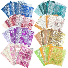 Aromoty 128 sheets Textured Scrapbook Paper&Gold Foil Mesh Fabric set-Mulberry Special Paper 8 Pack Mix for Scrapbooking Junk Journaling Supplies Card Craft Planner DIY Materials Collage,3.9x5.5 Inch