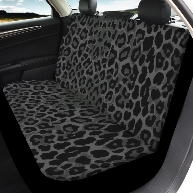 DBBXHZJY Black Leopard Print Car Seat Covers, Vehicle Front Seat