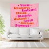 Exqcom Pink Inspirational Tapestry, Positive Affirmations Wall Decor, Trendy Girly