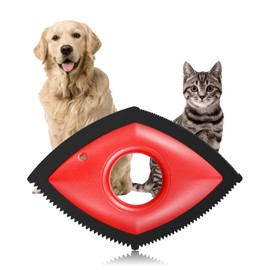 Pet Hair Remover for Dog Hair and Cat Hair, Dog Hair Remover, Cat Hair Remover for Home and Car, Fur Removal Brush for Sofa, Bed and Carpet, Quick and Easy Removal (Red)