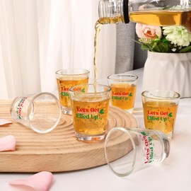 Futtumy Let's Get Elfed Up Shot Glasses, Christmas Shot Glasses for Women Men Friends Adults, Funny Christmas Shot Glasses for Christmas Party White Elephant Gifts, Holiday Shot Glasses (6 PCS)