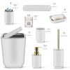 IMAVO White Bathroom Accessories Set with Shower Curtain,23 Piece Bathroom