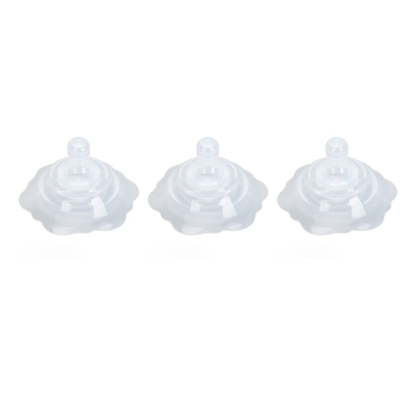 3Pcs Teat Shields 2 Layer Protective Cover for Breastfeeding Nursing