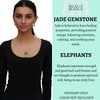 Natural Jade Elephant Figurine Pendant - Real Jade Pendant 14k