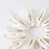 Non-slip Simple White Clothespins, 10-Pack Pack of 10 10ea