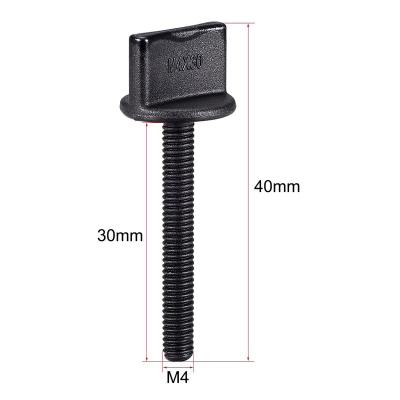 sourcing map M4 x 30 mm Thumb Screw Bolts Nylon
